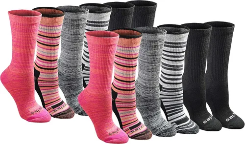 Vista 29 de Dickies Women's Dri-Tech Fashion Moisture Control Crew Socks (6, 12 Pairs)