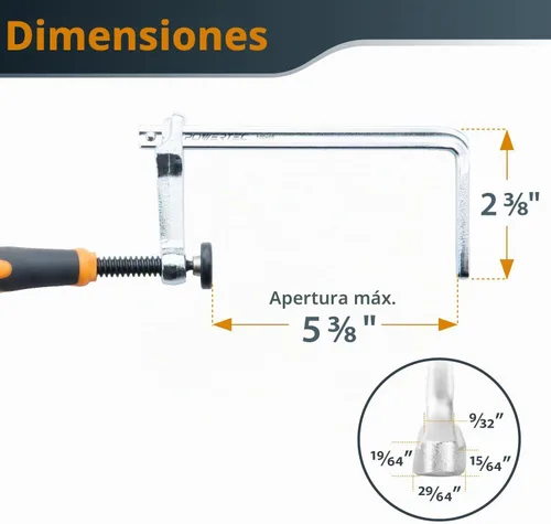 Vista 7 de POWERTEC 71410 Abrazadera de riel guía de tornillo rápido para mesa MFT y sistema de riel guía de sierra de riel, capacidad de 5-3/8" x profundidad