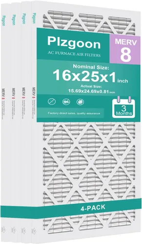 Vista 11 de Filtros de Aire 10x10x1 MERV 8 MPR 600 Paquete de 4 Filtros Plisados para Hogar HVAC AC Calefacción Filtros de Aire Acondicionado para Casa Oficina