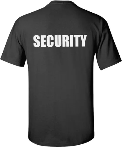 Vista 4 de Security Event Safety Guard Two Side Print Black wTall Sizes Unisex T-Shirt