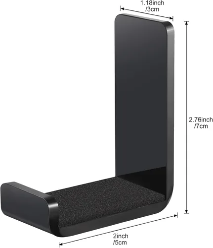 Vista 2 de Weewooday 4 Piezas Colgador para Auriculares Soporte de Escritorio Adhesivo Gancho para Auriculares Montaje en Pared Soporte para Auriculares