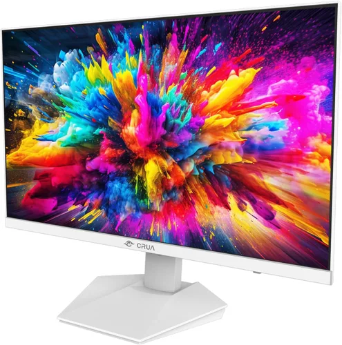 Vista 2 de CRUA 27" 4K UHD 60Hz IPS Computer Monitor, Type-C, FreeSync, Speakers,White