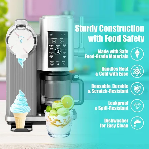 Vista 3 de Dispensador suave para Ninja Swirl de CREAMi serie NC700 – Pintas y tapas suaves compatibles con la máquina de helados Ninja Swirl NC701 NC701Q 2
