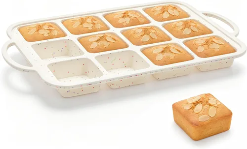 Vista 11 de Moldes de silicona en forma de corazón mini de 1 pulgada para chocolate, caramelo, gomitas, jabón (juego de 2, crema)