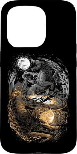 Vista 14 de Funda para iPhone 16 Lobo Viking Wolf Norse Mythology Pagan Ragnarok Wolves