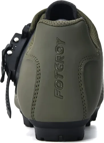 Vista 3 de Zapatos de ciclismo de montaña para hombre y mujer, zapatos de bicicleta MTB compatibles con Shimano SPD con pedales de 2 pernos con tacos, zapatos