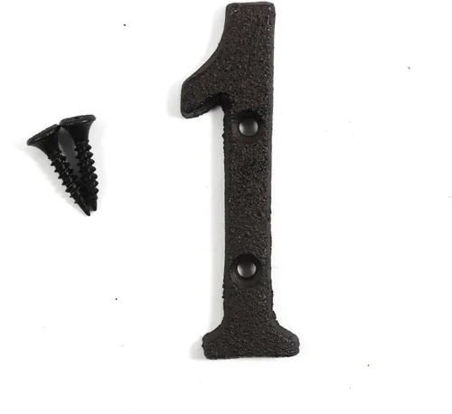 Vista 28 de Letras del abecedario de 3" en metal de hierro fundido decorativas, estilo clásico, para colgar letreros de pared, dirección, nombre, letrero