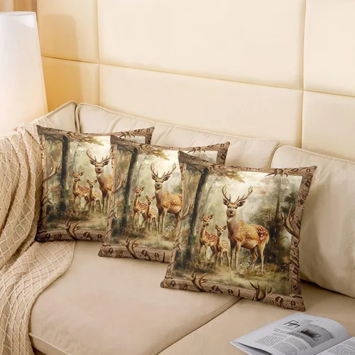 Vista 93 de Guitar Print Double Sides Print Pillow Covers 16"x16",Music Themed Bass Instruments Pillowcase Soft Square Cushion Cases,Rustic Music Score Note