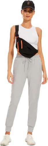 Vista 5 de BATHRINS Women's Lightweight Sweatpants Comfy Workout Joggers Lounge Pants with Zipper Pockets
