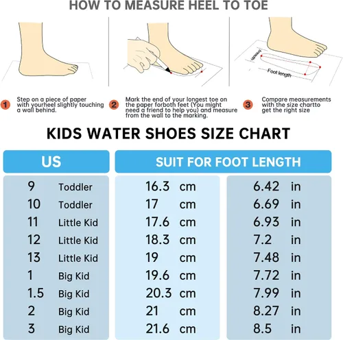 Vista 7 de SEEKWAY Zapatos de agua descalzos para niños, puntera ancha y zapatos de arena de secado rápido para niños pequeños para senderismo, natación