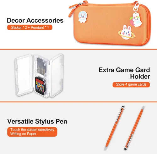 Vista 6 de innoAura Switch Lite Case 17 in 1 Switch Lite Accessories Bundle with Switch Lite Carrying Case, Switch Game Case, Switch Lite Screen Protector
