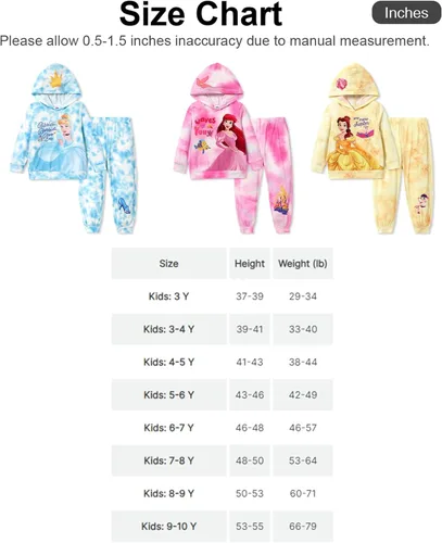 Vista 7 de Disney Frozen Princess Anna Elsa - Conjunto de sudadera con capucha y pantalones deportivos para niñas pequeñas y grandes