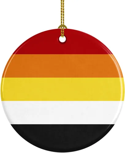 Vista 20 de Caroline's Treasures Trigender Pride - Adorno de cerámica para colgar en el árbol de Navidad, para el hogar, Navidad, fiestas, regalo, 3 pulgadas