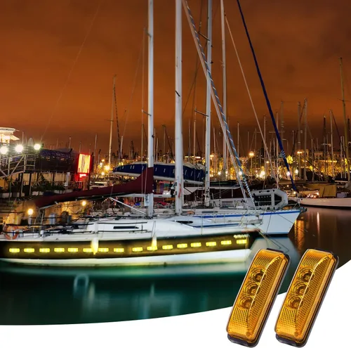Vista 5 de Yahenda 20 Piezas Luces Marcadoras LED para Remolque de 3.9 Pulgadas con 3 LED Impermeables Luz Marcadora Lateral Rectangular Luces de Circulación