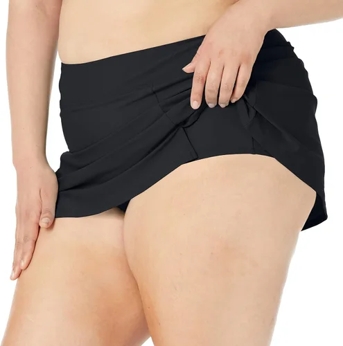 Vista 3 de Maxine Of Hollywood Women's Plus-Size Side Slit Swim Skirt Swimsuit