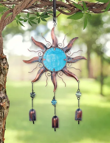 Vista 2 de Sunset Vista Designs Decoración colgante animosa del sol zen azul