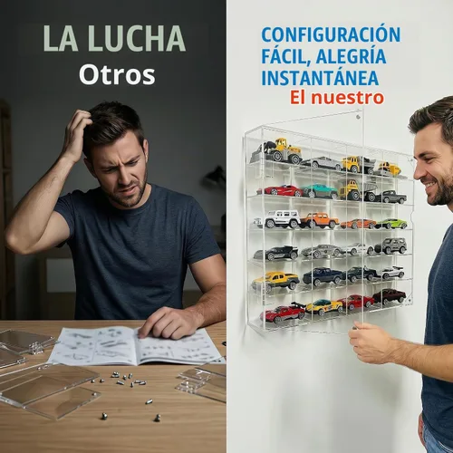Vista 5 de Vitrina acrílica para Hot Wheels 1/64 Escala fundida a presión