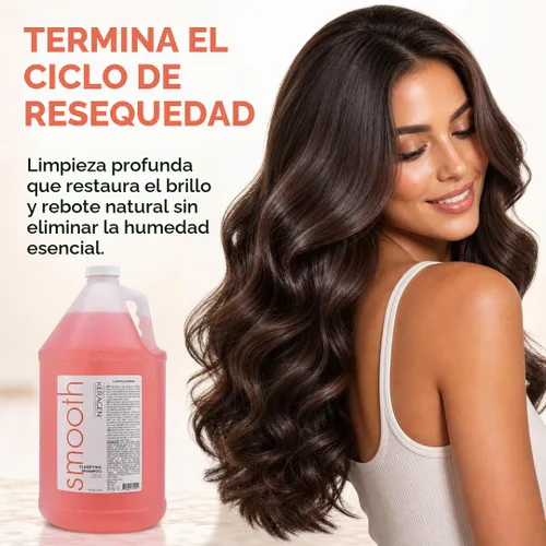 Vista 7 de KERAGEN Champú clarificante, limpiador de queratina y colágeno sin sulfato para preparación de cutículas, eliminación de minerales y residuos