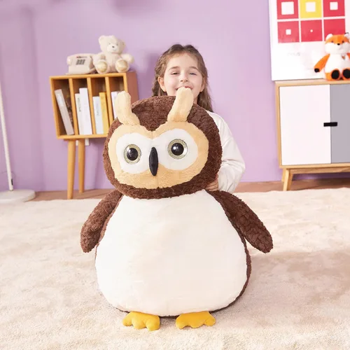 Vista 7 de IKASA Juguete de peluche de búho gigante, juguete de peluche grande de 23 pulgadas para niños, niñas, niños, novia y niños