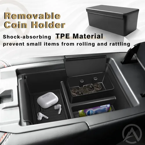 Vista 4 de Muslogy Organizador de consola central compatible con accesorios Nissan Kicks 2025, reposabrazos de consola media, caja de almacenamiento