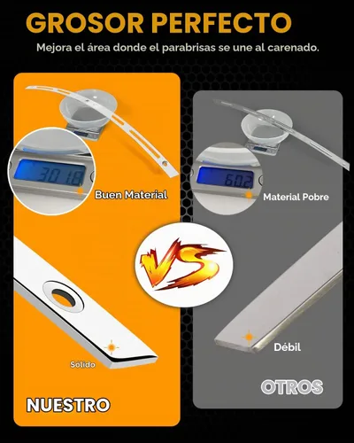 Vista 3 de PBYMT Parabrisa biselada con ranuras pulidas de acero inoxidable en forma de murciélago, cromada, compatible con Harley Tri Electra Street Glide