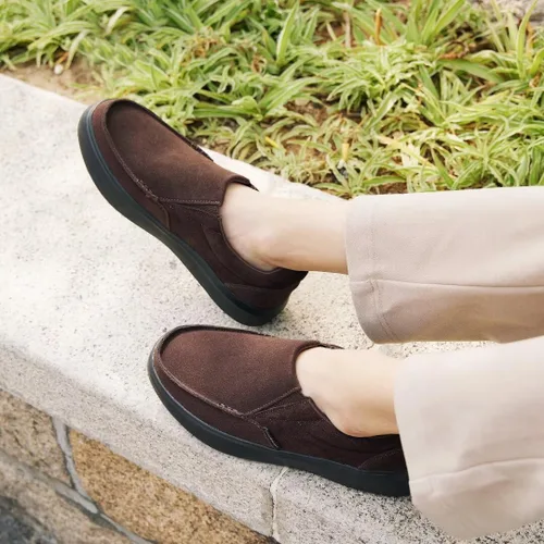 Vista 7 de OrthoComfoot Mocasines ortopédicos sin cordones para hombre mocasines casuales con soporte de arco para fascitis plantar, cómodos zapatos de vestir