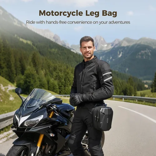 Vista 7 de yeesport Bolsa de pierna de motocicleta, bolsa de muslo de motocicleta