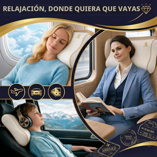 Vista 7 de Royal Therapy Almohada cervical de espuma viscoelástica de viaje – Almohada de contorno para dolor de cuello y hombros