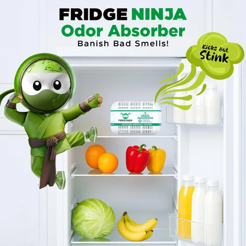 Vista 2 de Paquete XL de desodorante para refrigerador y eliminador de olores – Mejor que el bicarbonato de sodio - Eliminador de olores para refrigerador