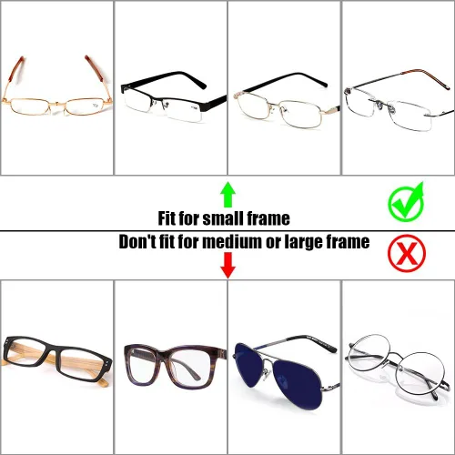 Vista 5 de EZESO - Estuche para gafas para gafas, carcasa de aluminio con celosía para montura pequeña