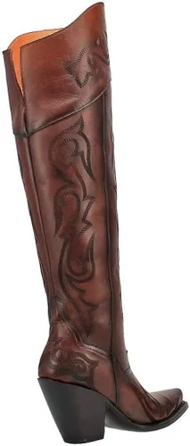 Vista 5 de Dan Post Seductress Botas por encima de la rodilla de cuero castaño