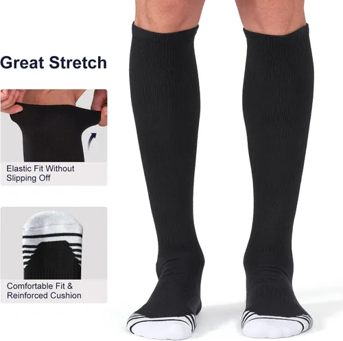 Vista 6 de FITRELL Paquete de 23 calcetines de béisbol y sóftbol para niños, jóvenes, hombres y mujeres, calcetines altos hasta la rodilla (varios colores)