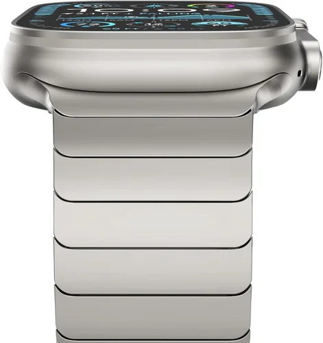 Vista 14 de NewWays - Pulsera de eslabones de titanio y acero inoxidable para Apple Watch Band Ultra 3 2 1 Band 49mm Series11 10 46mm 42mm 45mm 44mm 41mm 40mm