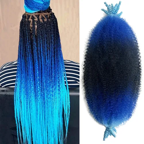 Vista 39 de Extensiones de cabello trenzado con resorte Marley Twist de 8 pulgadas, paquete de 8 para niños, cabello rizado y trenzado kinky, locs suaves