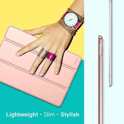 Vista 6 de Funda MoKo ultra fina con soporte inteligente para iPad Pro 10.5 2017 - Tablet matriz, 1-Oro Rosa