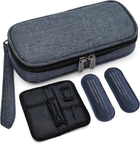 Vista 10 de apollo walker Funda de viaje para enfriar insulina, enfriador de medicamentos diabéticos aprobado por la TSA con bolsas de hielo y forro aislante