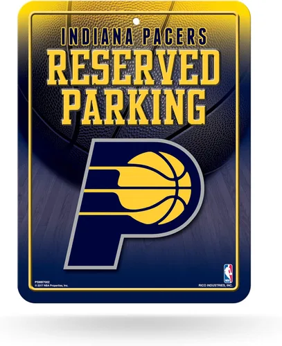 Vista 18 de Rico Industries Cartel de estacionamiento de metal de baloncesto