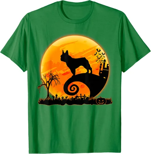Vista 60 de Camiseta divertida de disfraz de Halloween para perro y luna de Bulldog francés, Negro, S