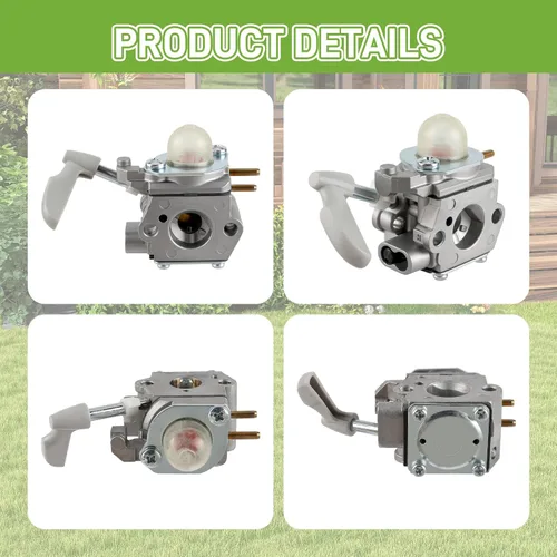 Vista 4 de 308054114 308054075 Kit de Carburador Compatible con Homelite 26B Soplador de Hojas UT09526 26cc con Herramienta de Ajuste de Piezas y Filtro de Aire