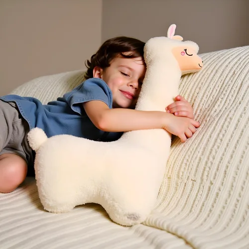 Vista 3 de Ryttir Peluche de llama grande de 29.5 pulgadas, 15% Chubbier, almohada corporal de alpaca suave con peso para niños y adultos, regalo perfecto