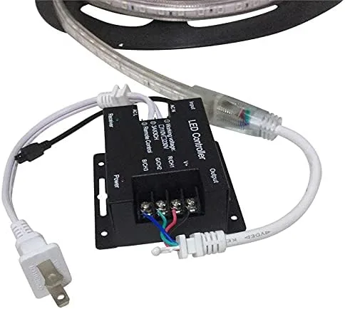 Vista 3 de NovaBright 5050 RGB Color Cambio 300 LED 110V 160ft Carrete