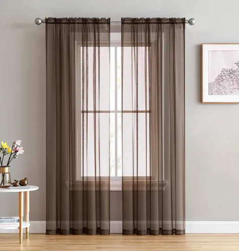 Vista 10 de Empire Home Addison - Cortinas de gasa transparente para ventana, juego de 2 (verde salvia, estándar de 84 pulgadas)