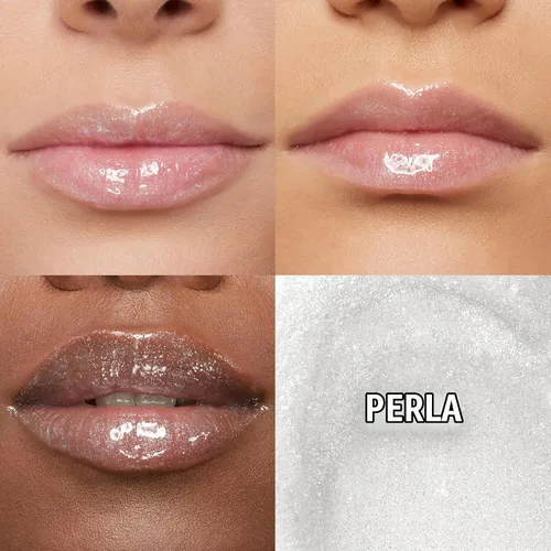 Vista 2 de Maybelline Lifter Gloss, Brillo de Labios Hidratante con Ácido Hialurónico, Alto Brillo para Labios Más Llenos, Perla, Perla Plateada Transparente