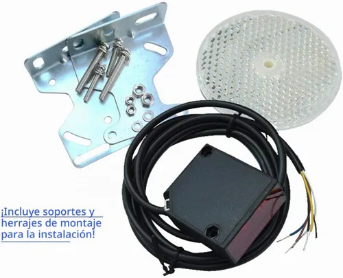 Vista 9 de IP67 Impermeable Universal 10-30VDC Seguridad Retro-Reflectante Sensor de haz fotoeléctrico para abridor de puerta de 12 V CC y 24 VCC, sensor