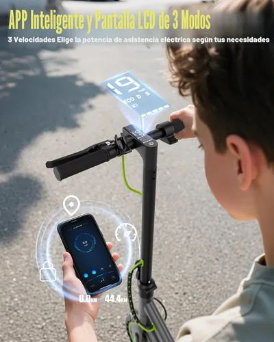 Vista 4 de MAXSHOT Electric Scooter Adults & Big Kids, Top Speed 9/16/19MPH, 10/12/16/19Miles Range, 6.5"/8.5" Tires Folding Escooter, APP Control
