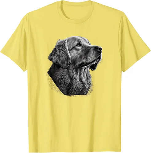 Vista 77 de Camiseta divertida Golden Retriever, Negro