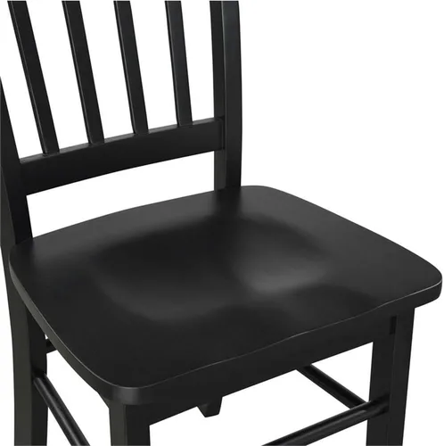 Vista 9 de Boraam Shaker - Juego de 2 sillas auxiliares para comedor, acabado negro