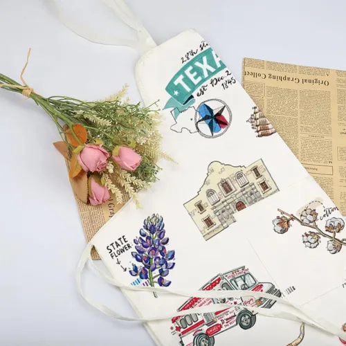 Vista 5 de VAMSII Delantales de Texas State Souvenirs Regalos Delantal de cocina con 2 bolsillos BBQ Chef Delantal vintage para mujeres y hombres