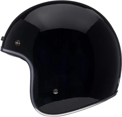 Vista 4 de Casco de moto de cara abierta Bell Custom 500 (negro brillante sólido, talla XXL)