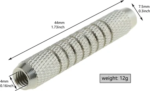 Vista 4 de 9pcs 10/12/14G Dart Barrels Reemplazo Set Plata para la práctica de dardos